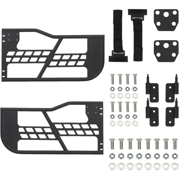 Off-Road Saf ari Tub ular Doors Compatible with Jeep Wrangler TJ 1997-2006 - Set of 2 Fat Tube Half Doors for Adventure