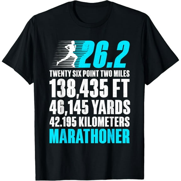 Marathon Running Design For Men Women 26.2 Marathon Runner T-Shirt men and women can wear, black, white, gifts