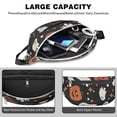thumbnail image 4 of Fanny Pack Black Halloween Ghosts and Pumpkins Waist Pack Bag,Running Cross Bag,Waterproof Large Fanny Packs for Women Men for Travel Running Hiking Cycling, 4 of 6