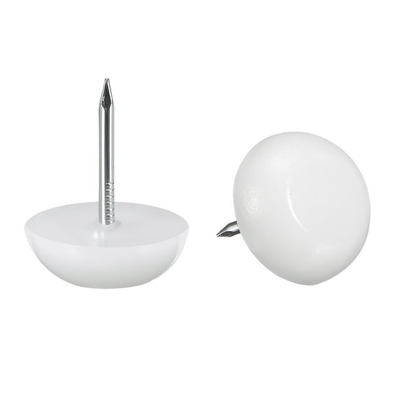 Furniture Feet Nail Chair Table Leg Protector Pad 15mm Dia White 90pcs