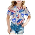 thumbnail image 1 of TZEWGL Chemise Décontractée d'Été à Manches Courtes Col Rond Imprimé Graphique Basique pour Enfant Blouse pour Nouveau-Nés Taille 12-13T, 1 of 4