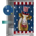 thumbnail image 3 of Chic Waterproof Polyester Fabric Shower Curtain,Independence Day Farm Cow American Flag Pentergram Machine Washable Shower Curtains for Bathroom Decor Set with Hooks No Liner,66" W x 72" H, 3 of 6