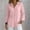 Pink, variant on Only Moment Button Down Shirts for Women Long Sleeve V Neck Bamboo Nodes Cotton Loose Fit Long Sleeve Collared Blouse Casual V Neck Tops Outfits Pink,S