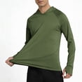 thumbnail image 4 of Sun Shirts for Men Long Sleeve UPF 50+ Shirts Uv Spf Performance Fishing Outdoor Lightweight Hoodie with Hood Quick Dry T-Shirts Rash Guards@100, 4 of 5