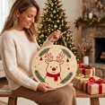 thumbnail image 6 of Qjidjing Christmas Tree Ornaments, Xmas Hanging Decor, Round Creative Wooden Styling, for Furniture Accent, Christmas Tree, Indoor Home Display, 6 of 7