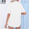 thumbnail image 4 of SDNall Fashion Woman Causal Button Solid Blouse Short Sleeve T-Shirt Summer Tops, 4 of 9