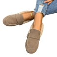 thumbnail image 5 of YOUYEDIAN Loafers for Women Winter Versatile Plush Belt Deco Slip On Flats Fashion Round Toe Comfortable Warm Casual Shoes, 5 of 5