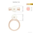 thumbnail image 5 of ANGARA Freshwater Cultured Pearl Ring with Flush-Set Diamonds in 14K Rose Gold for Women | June Birthstone, Birthday, Anniversary, Jewelry Gift for Women | Pearl Ring, 5 of 9