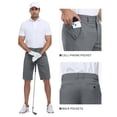 thumbnail image 3 of PULI Men’s 10" Golf Shorts Dress Casual Summer Flat Front Lightweight Travel Shorts with Pockets, 3 of 6