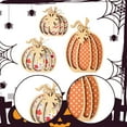 thumbnail image 6 of Wooden Pumpkin Fall Decorations Set of 3 Seasonal Home Decor for Thanksgiving Harvest Kitchen Tabletop, 6 of 9