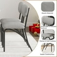 thumbnail image 5 of Dining Chairs Set, Mid Century Morden Chair with Arched Metal Legs, Upholstered Boucle Dining Chairs Suitable for Various Kitchen Styles, 5 of 7