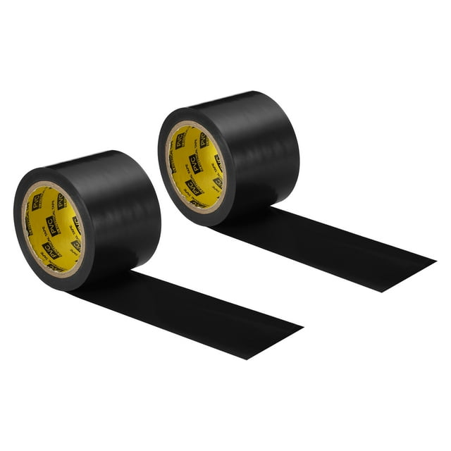 Unique Bargains Corrosion Protection Pipe Tape, 30 Ft x 2 Inch PVC Insulation Wrap Duct Tape Self Adhesive, Black 2Pack