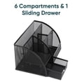 thumbnail image 3 of Supplies Stand Case Holder Stationery Storage Box Office Organizer Mesh DARK GREEN, 3 of 8