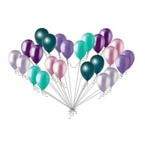 24 pc Aqua Purple Pink Teal Latex Party Balloon Birthday Baby Unicorn Mermaid 12
