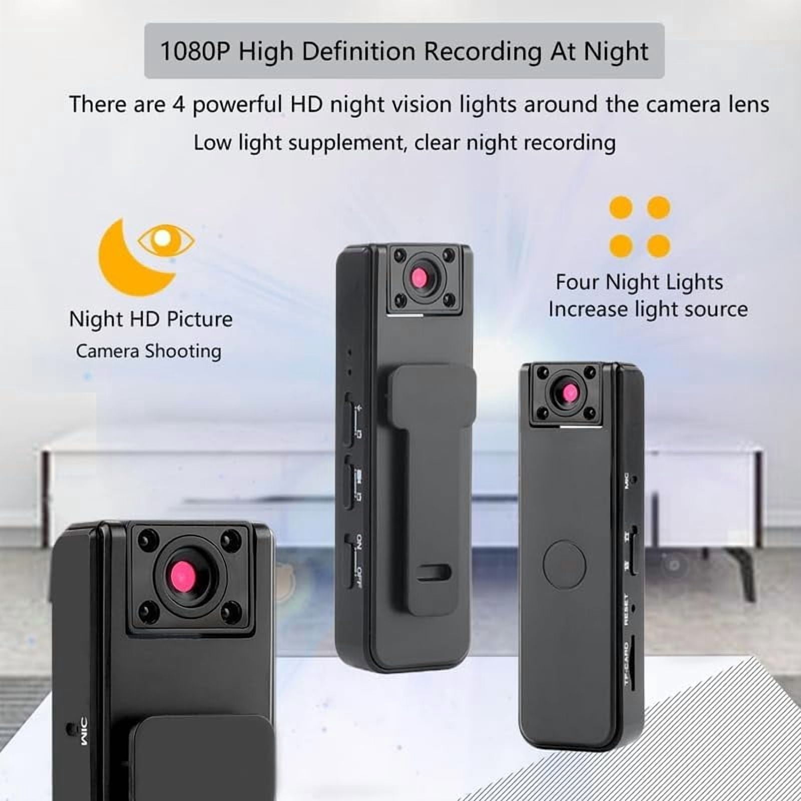 Ultra HD 2-in-1 Sports Video Recorder, 1080P Action Camera with Night Vision & 5H Battery, Clip-On Wearable Body Camera for Sports, Wide Angle Lens with Anti-Shake