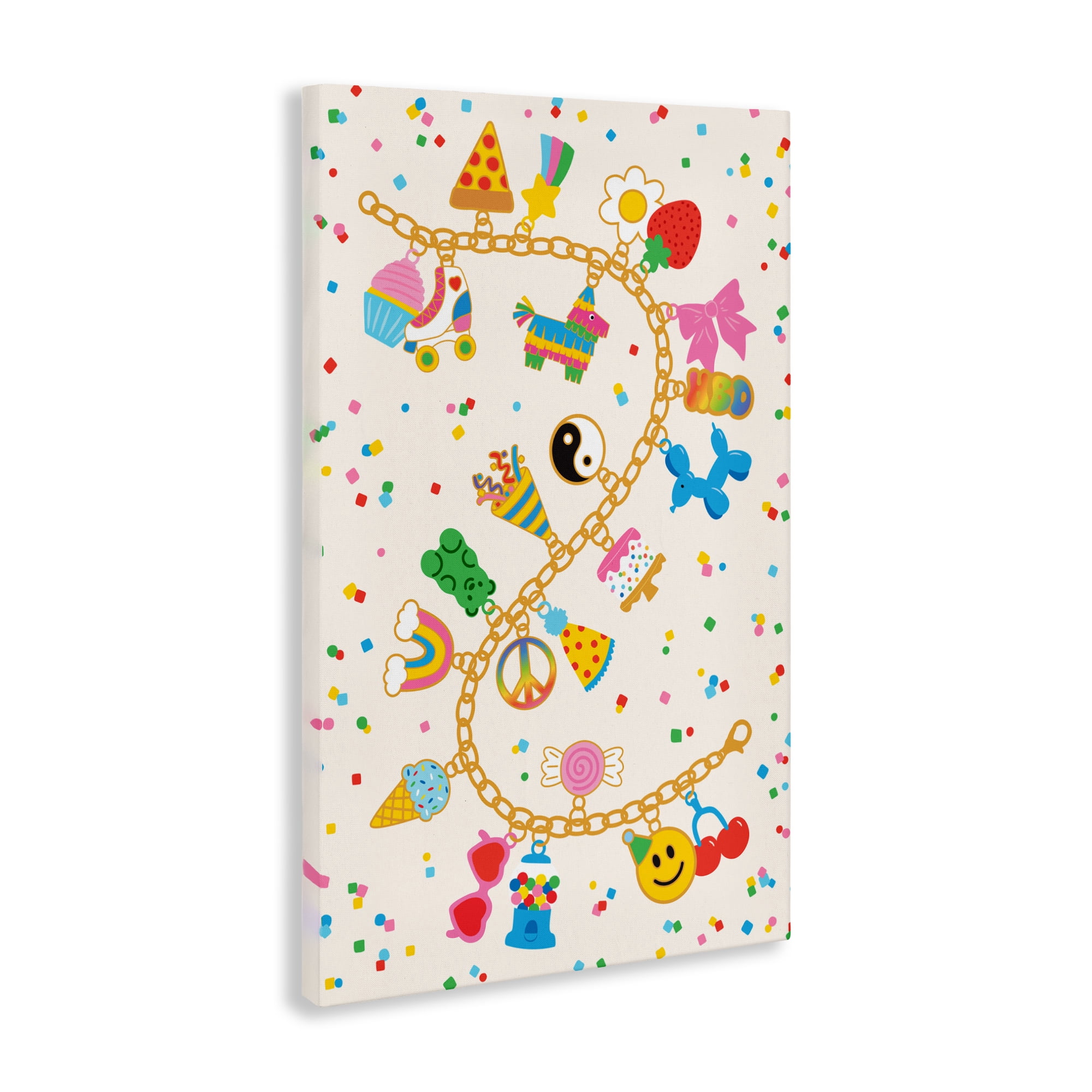 Stupell Industries Playful Party Charm Bracelet Canvas Wall Art, design by Nadia Hassan