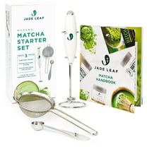 Jade Leaf, Modern Matcha Starter Set, Includes: Whisk/Frother, Spoon, Sifter, and Printed Handbook