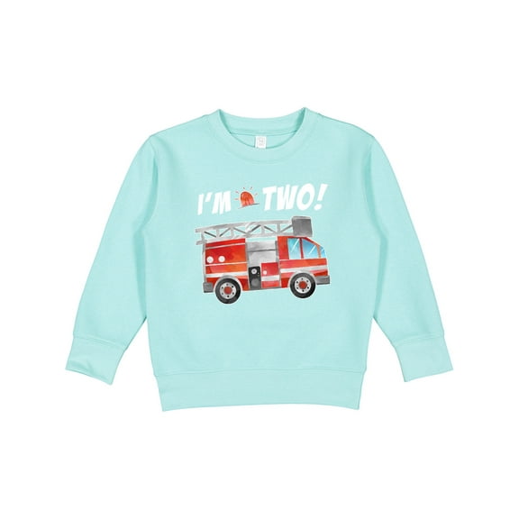 Inktastic I'm 2 Fire Truck 2nd Birthday Toddler Sweatshirt