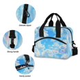 thumbnail image 5 of Lunch Bag Portable Crossbody Meal Bag Cooler Bag Insulated Lunch Bag Food Bag Handheld & Crossbody Design White Cloud Bubble, 5 of 6