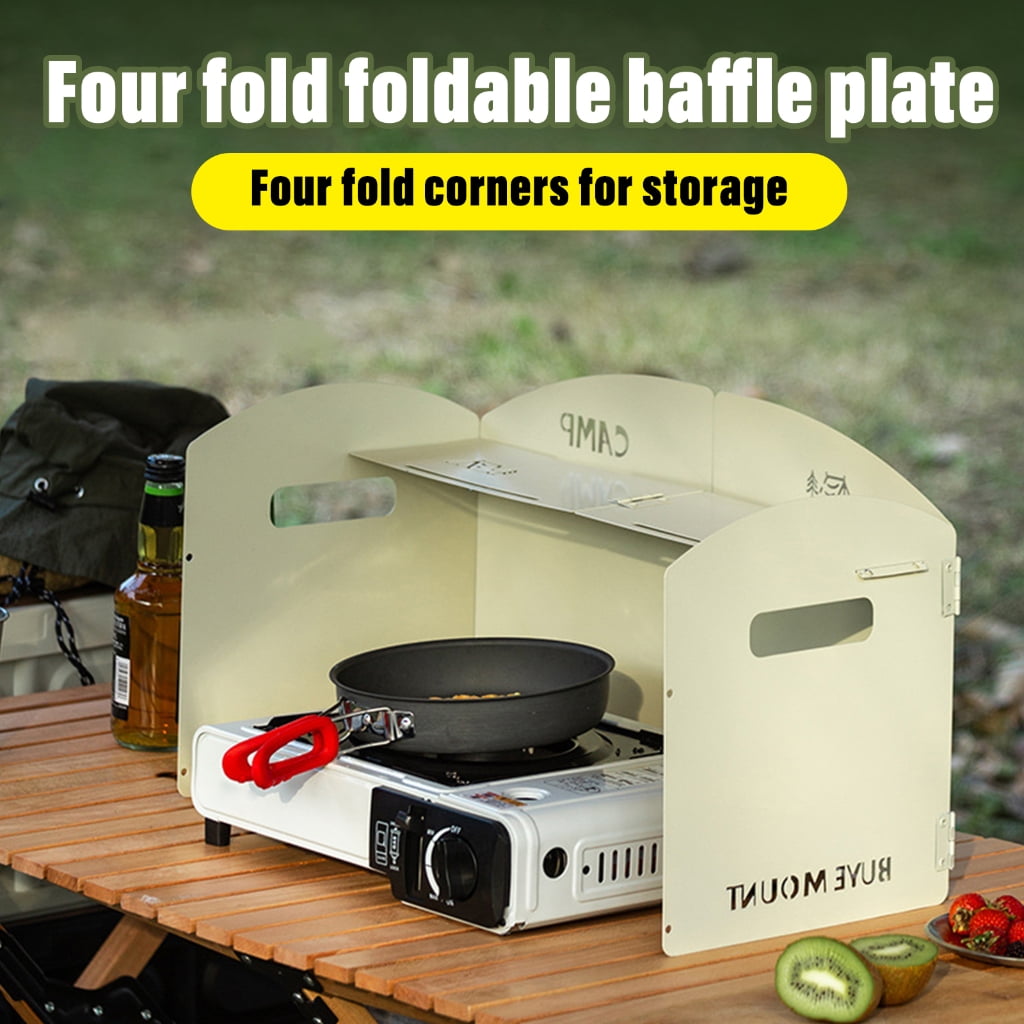 Jesscasday Detachable Gas Stove Windshield Rain Screen Camp Gears Portability Wind Barrier