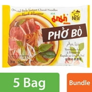 (5 pack) (5 Pack) Mama Beef Flavour Oriental Style Style Instant Chand Noodles, 1.94 oz