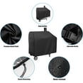thumbnail image 2 of Charcoal Grills Cover for CC1830 30 Barrel Charcoal Grill, Waterproof Outdoor BBQ Grill Cover Barbeque Grill Cover(Black), 2 of 7