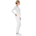 thumbnail image 5 of Adar Indulgence Womens Low Rise Tapered Leg 6 Pocket Drawstring Scrub Pants - 4100T - Wht - XS, 5 of 7