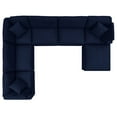 thumbnail image 4 of Modway Commix Sectionnel de Mobilier de Patio Extérieur Sunbrella 7 Pcs, Bleu Marine, 4 of 10