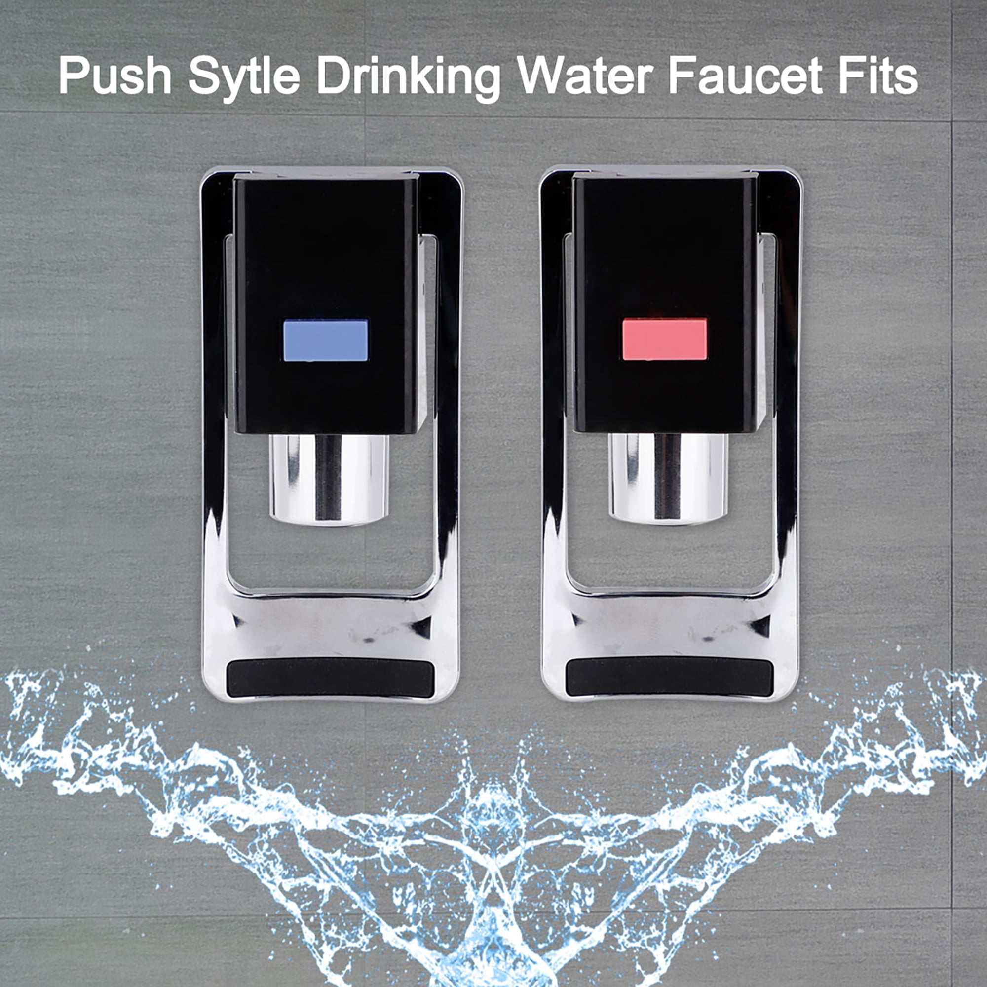 2pcs Red Blue Water Faucet Plastic Water Cooler Faucet Push Type Handle