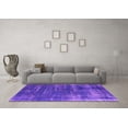 thumbnail image 3 of Ahgly Company Indoor Square Oriental Purple Industrial Area Rugs, 7' Square, 3 of 4
