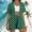 Green, variant on BRGZLK Women's 2 Piece Summer Outfits Fashion Polka Dot Print Short Sleeve Cardigan Tops and Elastic Waist Shorts Loungewear Set Suitable for Daily Pink S