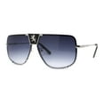 thumbnail image 1 of Mobster Flat Top Rimless Luxury Sport Fashion Racer Sunglasses Silver Smoke, 1 of 4