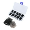 thumbnail image 1 of Miangastore 142PCS DIY Use Round Boxed Handmade Plastic Plush Toy Eye Nose Accessories(Black), 1 of 8