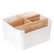 thumbnail image 1 of organizador de escritorio caja de almacenamiento de escritorio de soporte de pluma de madera multifuncional para oficina, escuela y hogar blanco JFHHH pequeña, 1 of 5