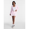 thumbnail image 2 of No Boundaries Pleated French Terry Mini Skort, Women's XXS-XXL, 2 of 5