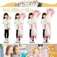 thumbnail image 3 of SANMADROLA Stuffed Animals Toys for Girls Boys 3-6 Years Giant Long Kawaii Cat Plush Body Pillow 20'' Kitten Plush Throw Pillow Doll Toy Gift for Girlfriend Pink, 3 of 8