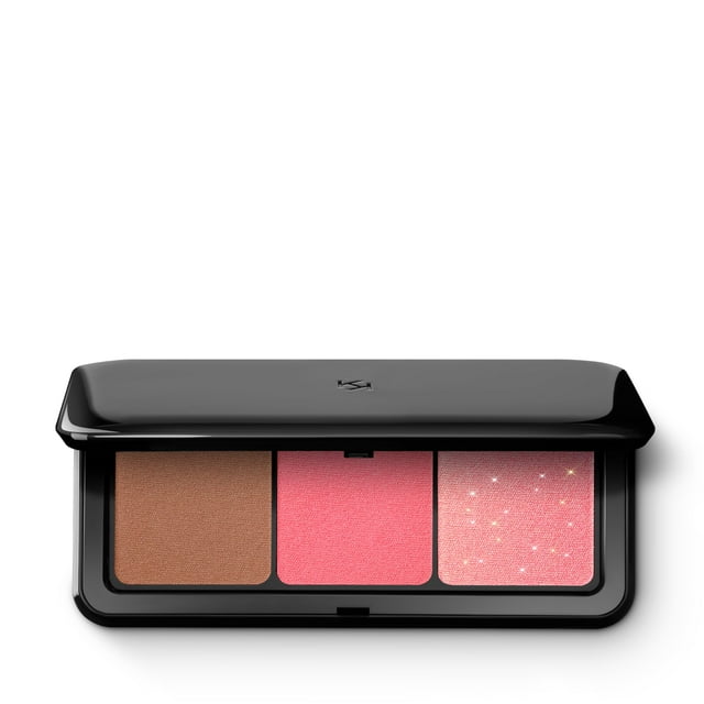 KIKO Milano Multi Finish Trio Blush & Bronzer Palette 03 | Paleta de rostro con 1 bronceador y 2 rubores en acabados mate y metalizado