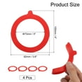 thumbnail image 2 of Uxcell 4 Pcs Rubber Seals for Glass Jars 3.6 inch OD Silicone Sealing Ring for Canning Storage Red, 2 of 6