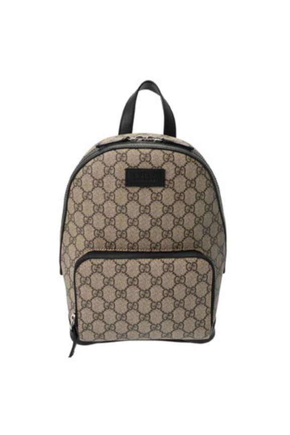 Pre-Owned GUCCI Backpack, Beige, 429020, Unisex, GG Supreme Canvas and Leather,... (Good)