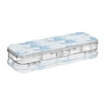thumbnail image 2 of Plastic Pencil Box Large Capacity Pencil Boxes Clear Boxes with Snap-Tight Lid Stylish Office Supplies Storage Organizer Box Cartoon Blue Dinosaurs, 2 of 7