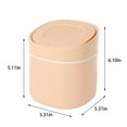 thumbnail image 3 of Iumwxz Mini Trash Can With Lid Desktop Countertop Mini Trash Basket Plastic Small Waste Bin for Office Desk Bathroom Vanity Car Cabinet Holds Tea Bags Wrappers Crumbs, 3 of 7