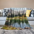 thumbnail image 2 of Shiartex Mountain Lake Trees Print Throw Blanket for Bed Couch Car Kids Adults All Seasons Gifts 60x80in, 2 of 6