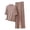 Coffee, variant on EazyTech Women's High Neck Elbow Sleeve Drawstring Wide Leg Pants Loungewear Set Polyester Summer Casual Two Piece Tracksuit