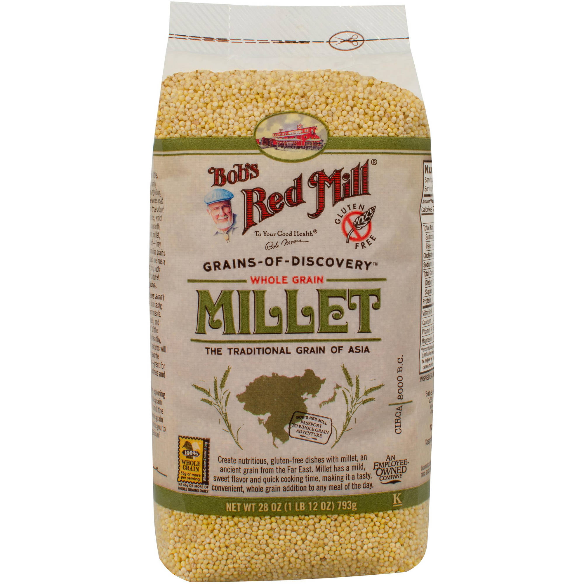 Regeneratief Nat astronomie Bob's Red Mill Whole Grain Hulled Millet, 28 oz (Pack of 4) - Walmart.com