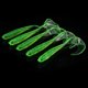 thumbnail image 3 of Paquete de 5 señuelos de pesca suaves verdes de 13 cm para lubina y cabeza de serpiente, cebo de cabeza de serpiente realista, 3 of 4