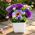 thumbnail image 2 of Clearance Artificial flowers under $5,‌Artificial Chrysanthemum Flower Gypsophila Pot Bonsai Decor Lifelike Flowers In Planter Realistic Home & Decor Perfect For Garden Wedding, 2 of 7