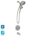 thumbnail image 2 of MOEN 82611SRN Brecklyn Single Handle 6-Spray Tub Shower Faucet w/ Magnetix Rainshower in Spot Resist Brushed Nickel (Valve Included), 2 of 11