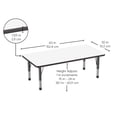thumbnail image 4 of Factory Direct Partners Kids Dry-Erase Activity Table and Stack Chair Set, White Blue, 4 of 5