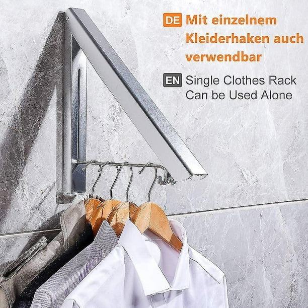 Clothes Drying Rack Foldable Wall mounted Drying Rack With 40 80