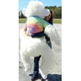 thumbnail image 3 of American Made Giant Stuffed White Gorilla 6 Foot Soft Big Plush Monkey Wears Rainbow Tie Dye T-Shirt, 3 of 11